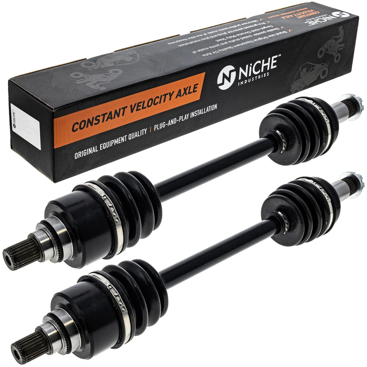 2X Front CV Axle Half Drive Shaft for Arctic Cat Wildcat Trail 700 (2014–2018) - 519-KCA2465X, 1502-954, 2502-348