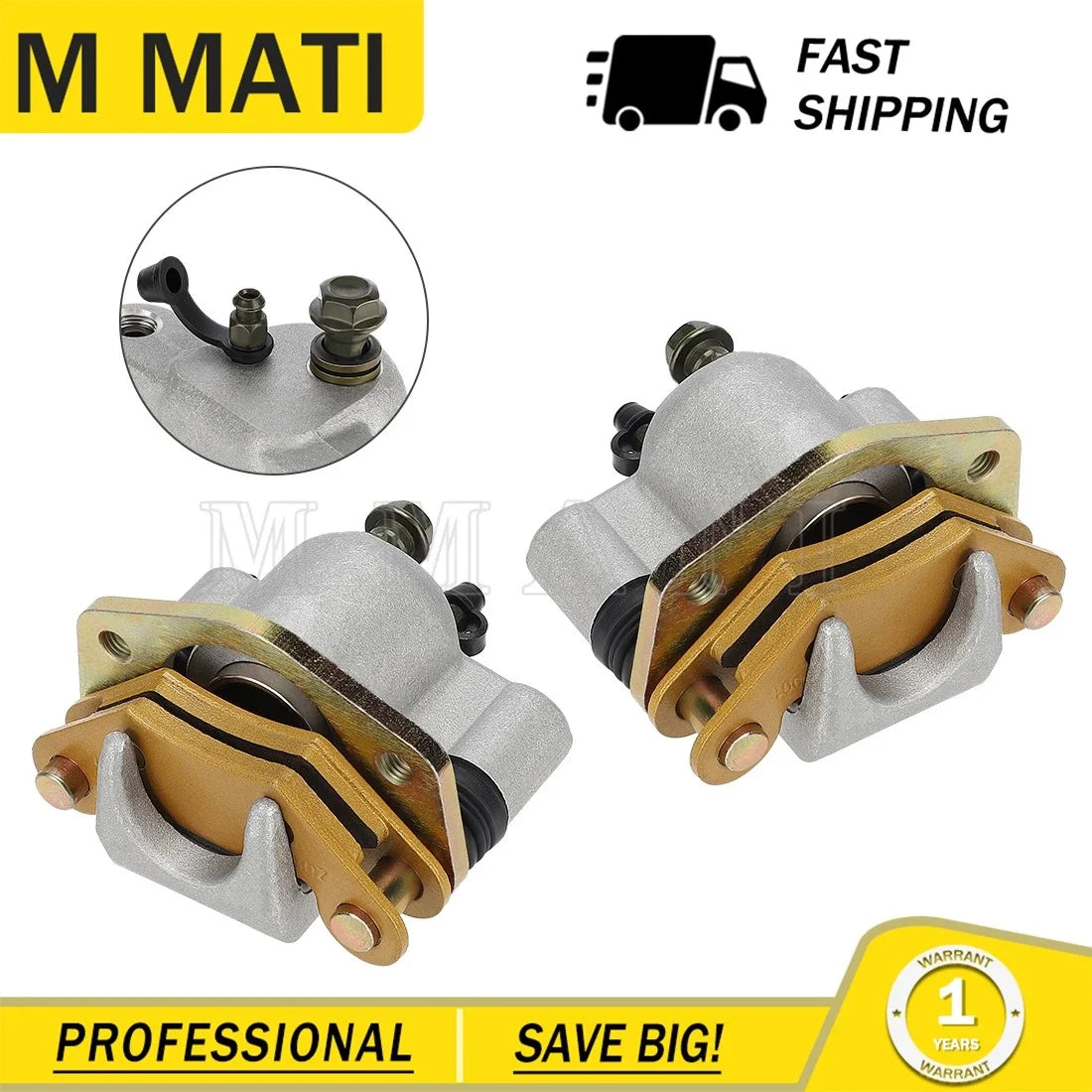 Front Brake Calipers for Polaris Sportsman 300/400, Predator/Outlaw 500, Phoenix