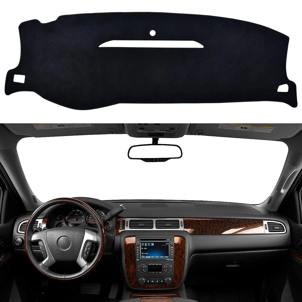 Dashboard Cover Mat for Chevy Tahoe, Suburban, Avalanche, Silverado, Sierra