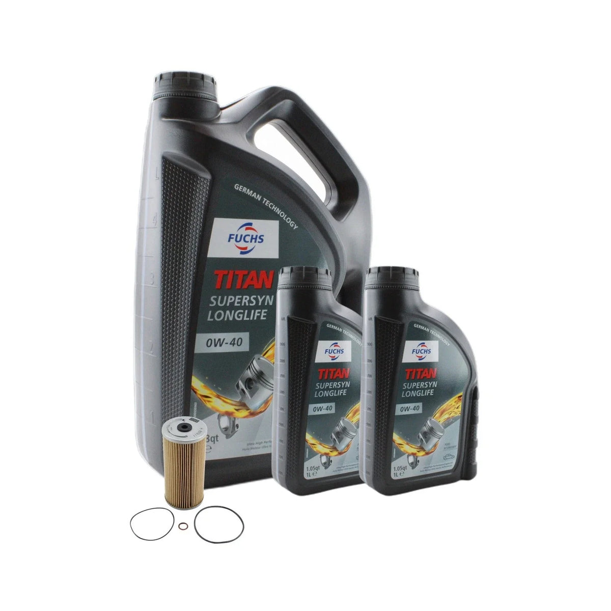 Engine Oil Change Kit for Mercedes-Benz R129 SL500 V8 (1990–2002) - 7L Fuchs TITAN SuperSyn LL 0W-40