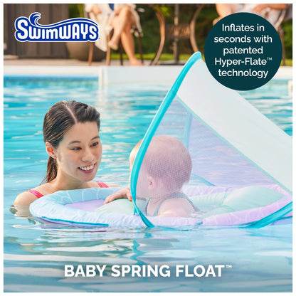 SwimWays Baby Spring Float for Pool with Canopy (One Size)