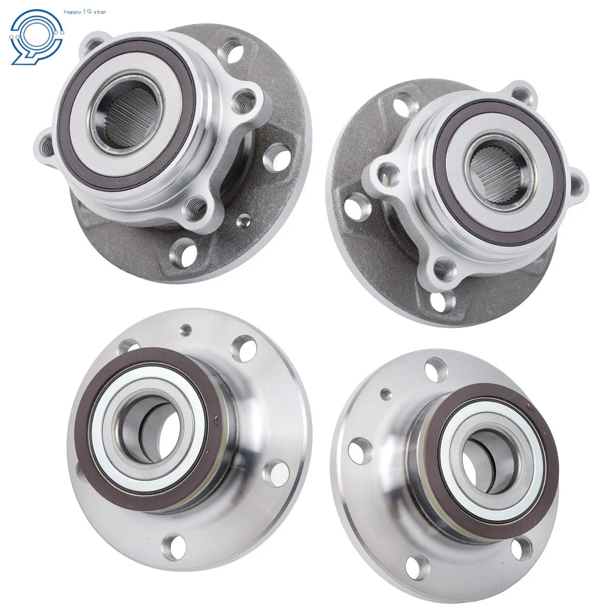 Set of 4 Wheel Bearing & Hub Assembly for VW Tiguan Jetta Passat Eos (FWD)
