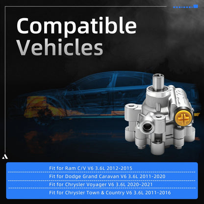 Power Steering Pump for Dodge Chrysler Ram Vehicles (2010–2023)