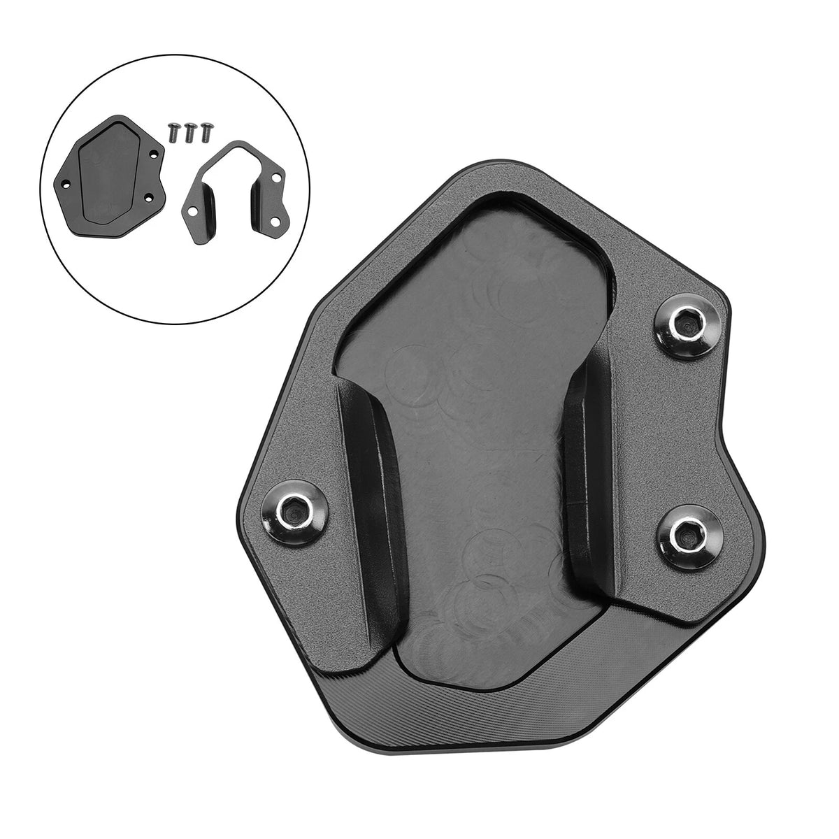 Kickstand Enlarger Plate Pad for Tiger 800/XC/XCA/XR/XRT (2010–2020) KSP-204-BLK