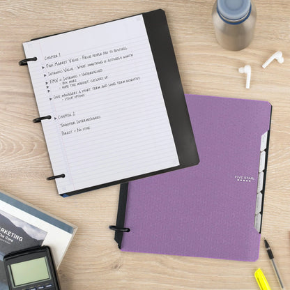 Five Star Flex Refillable Notebook for Study App (1 Pack, Amethyst Purple)