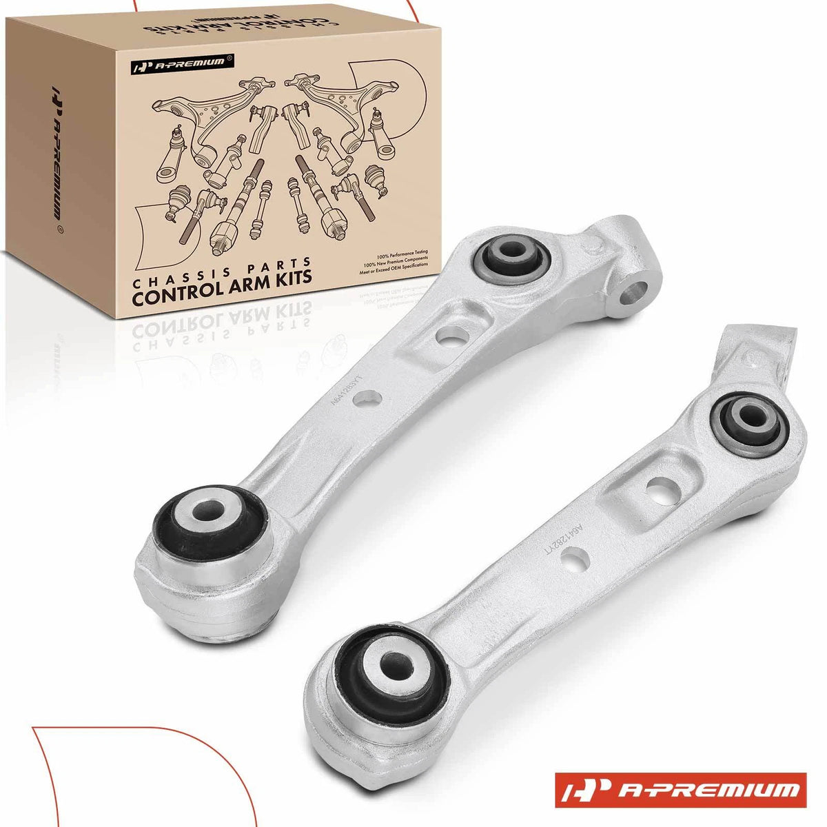 2X Front Lower Rearward Control Arm for BMW 535i GT xDrive (2011–2017) 31126777740, 31126777739, CMS101349, CMS101348