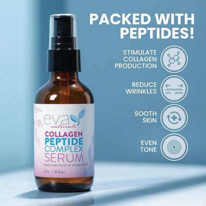Eva Naturals Multi Peptide Face Serum for Anti Aging (2 Fl Oz)