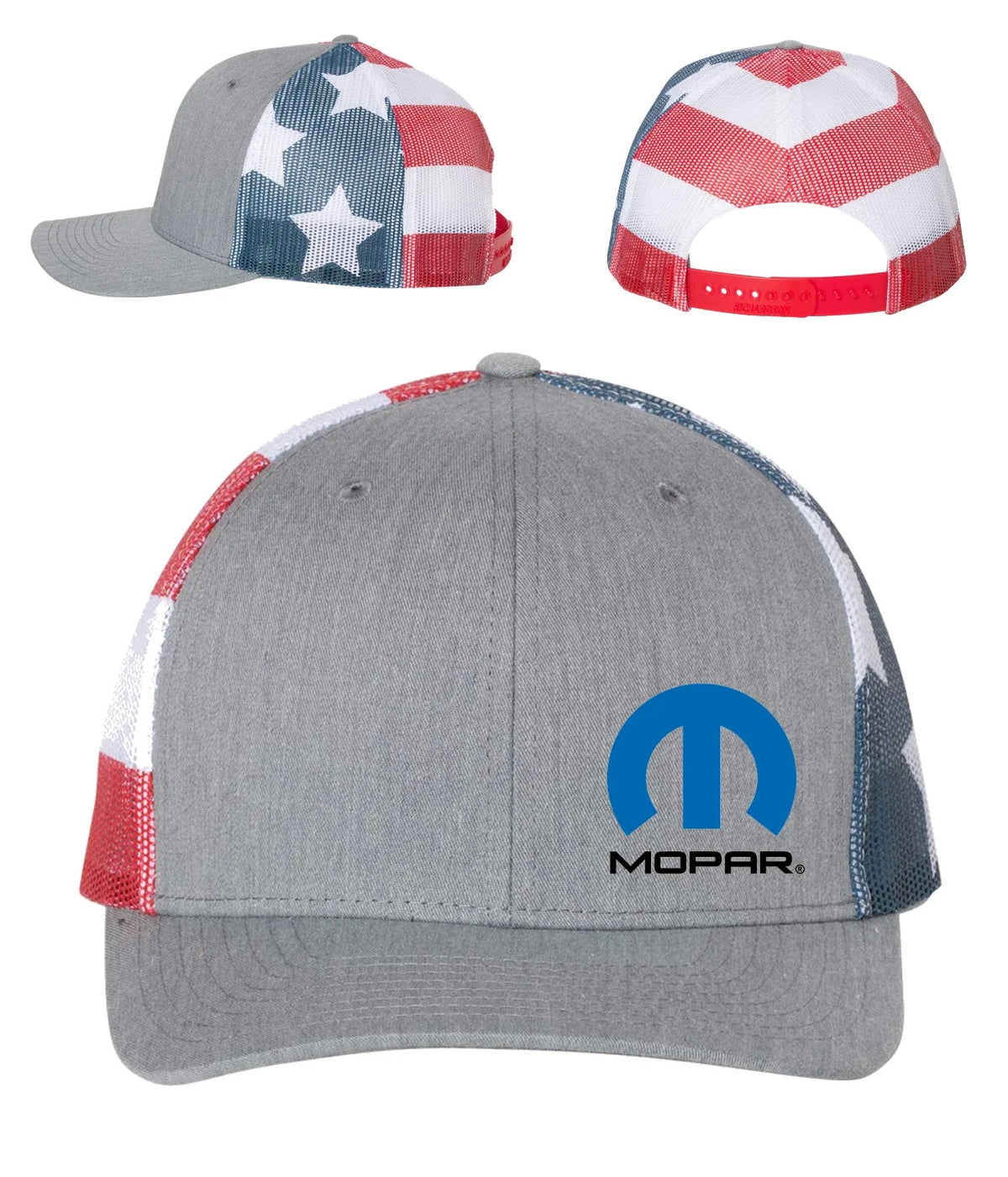 Trucker Hat Cap American Flag Backing Licensed Snap Back for RAM (2010–2021)