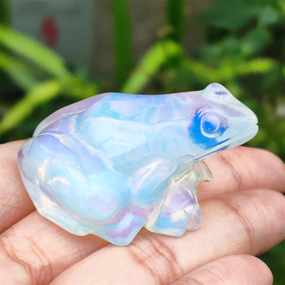 1pc Opal Hand-Carved Frog Natural Crystal Mineral Specimen