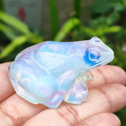 1pc Opal Hand-Carved Frog Natural Crystal Mineral Specimen