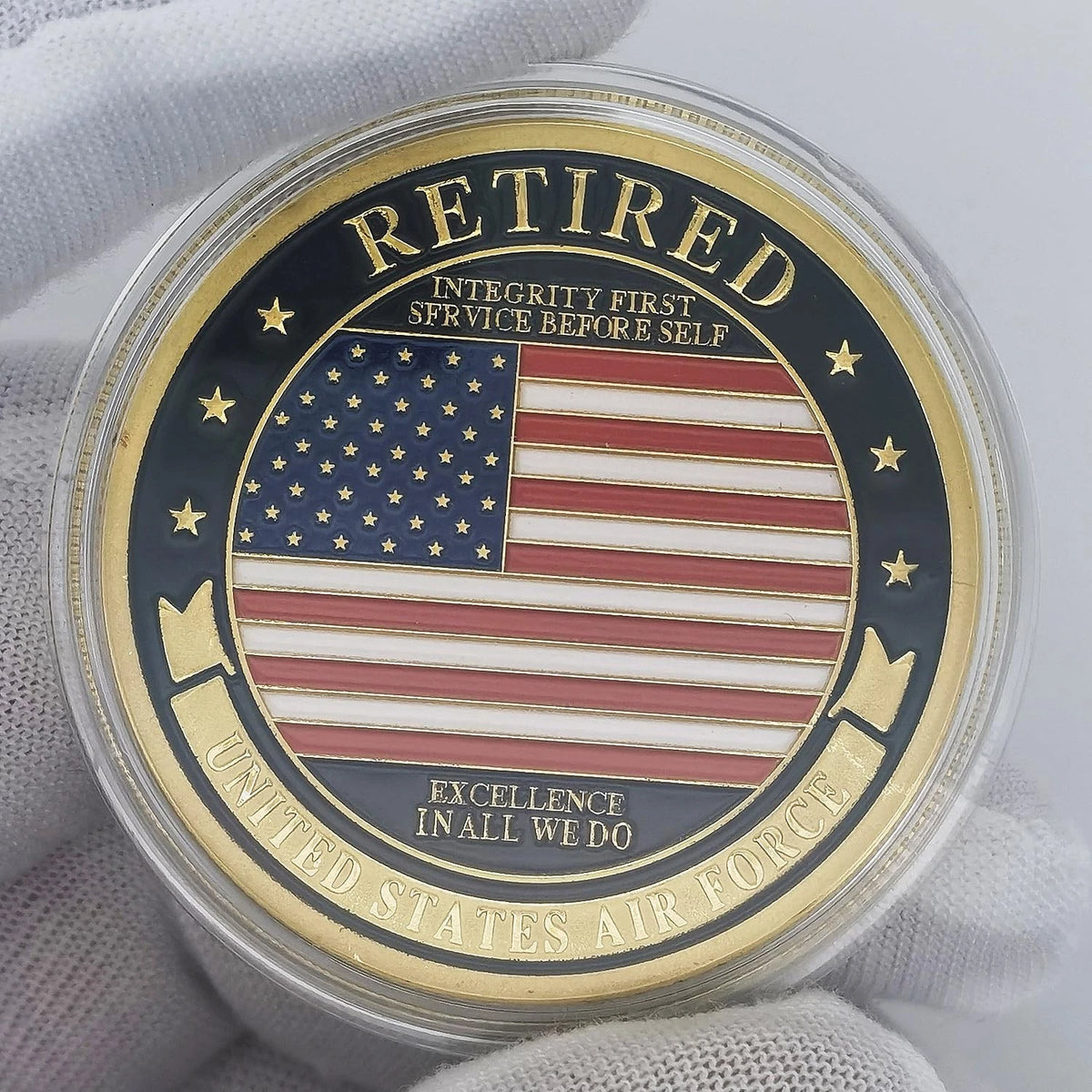 US Air Force Retired Military Challenge Coin 1.57 Inch