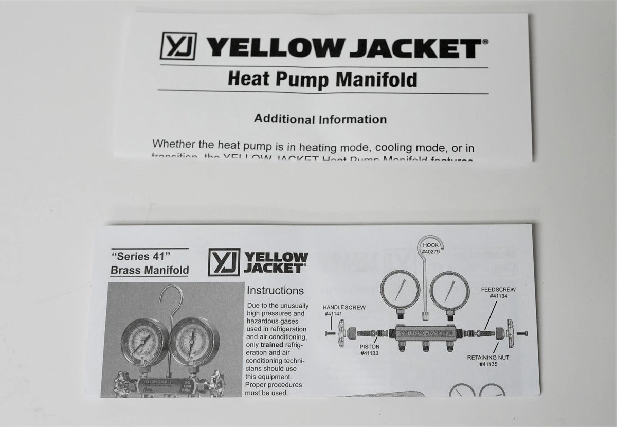 Heat Pump Test and Charging Manifold for Yellow Jacket 42041