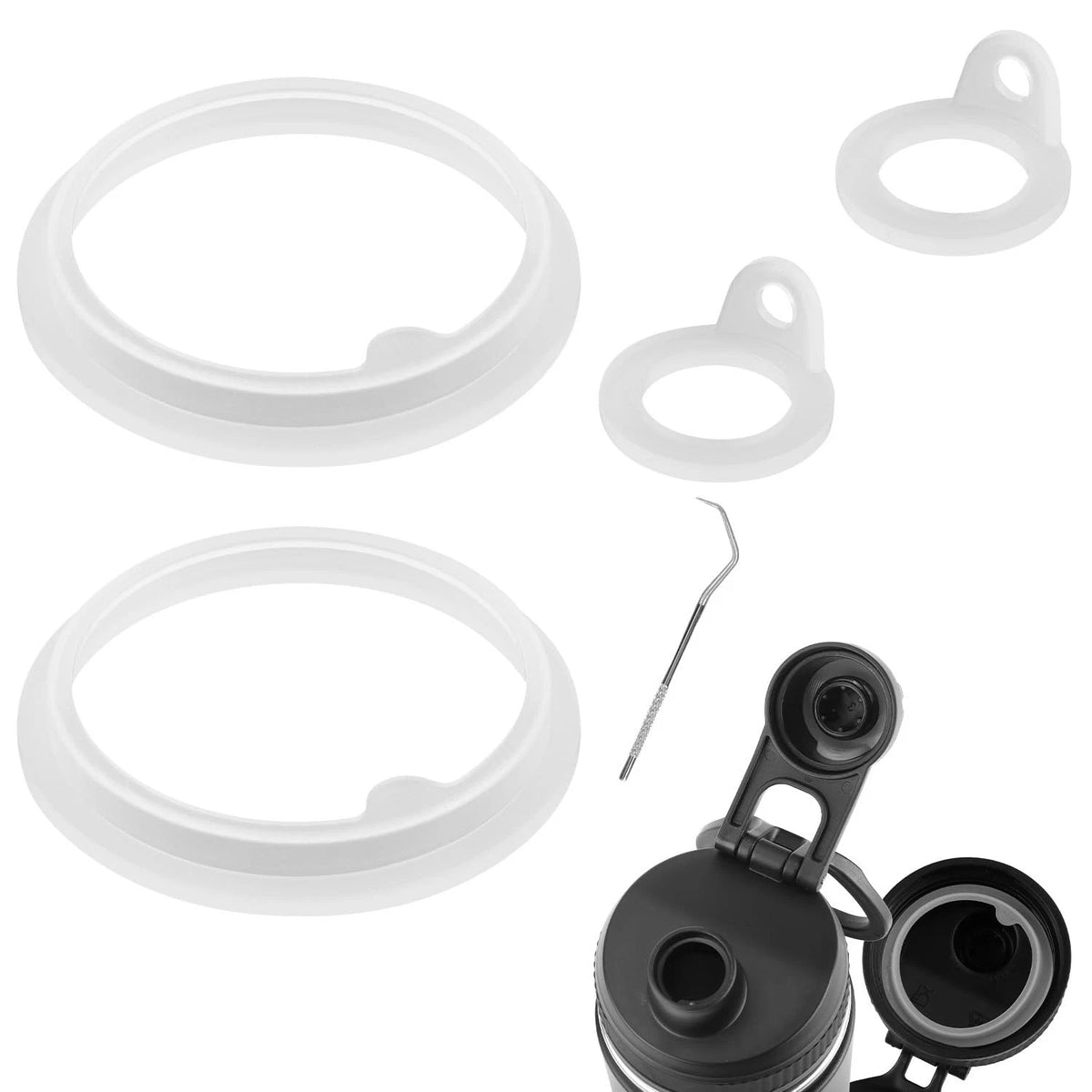 Set of 4 Water Bottle Gasket Replacements for Takeya Actives