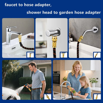 Brass Shower Hose Adapter and Faucet Kit for G1/2" Female