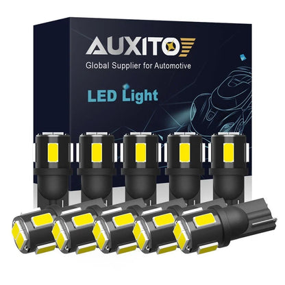10 pcs T10 LED License Plate Light Bulbs 6000K for Universal Fit (All Years)