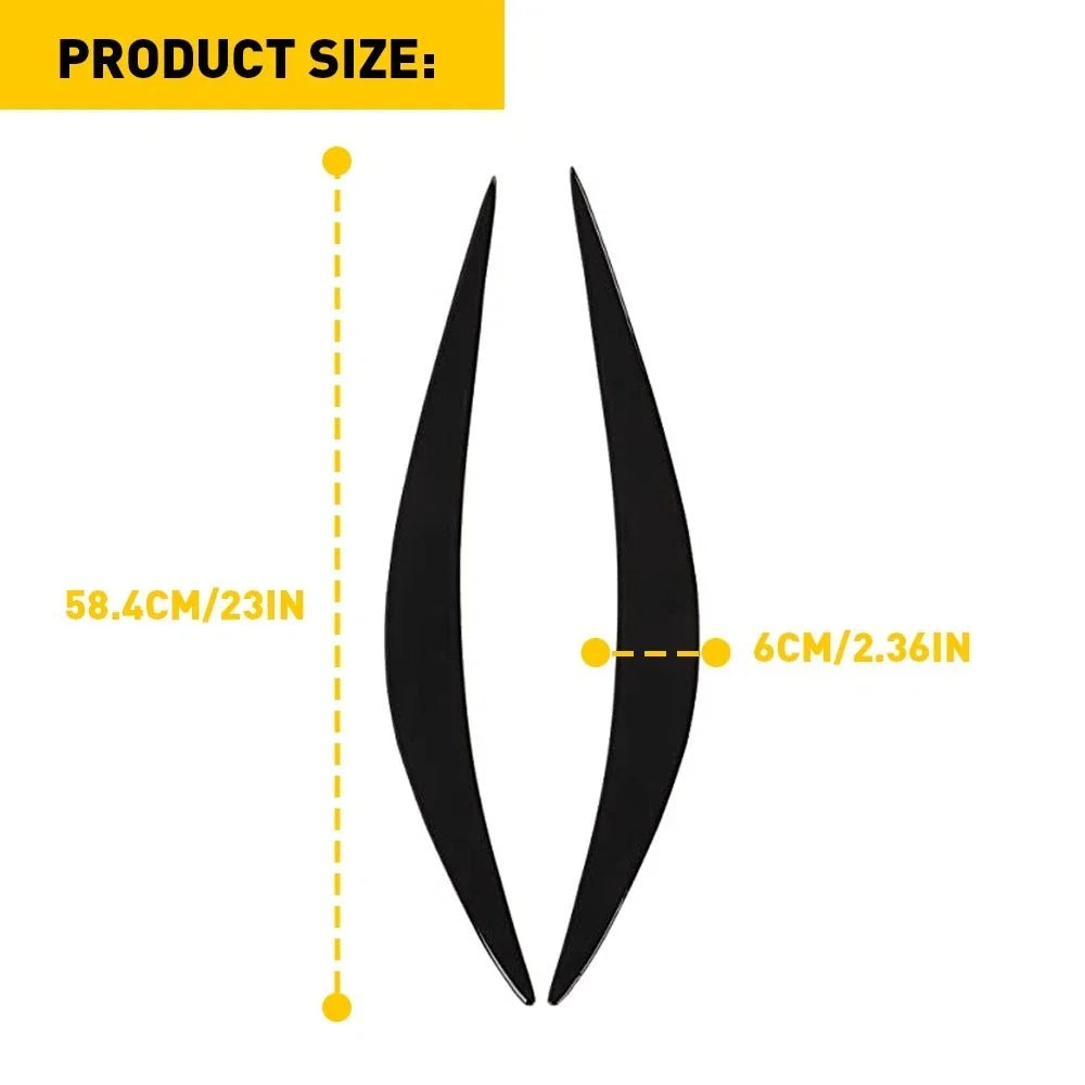 Headlight Eyebrow Eyelid Trim Cover for Infiniti Q50 (2014–2023) - Glossy Black