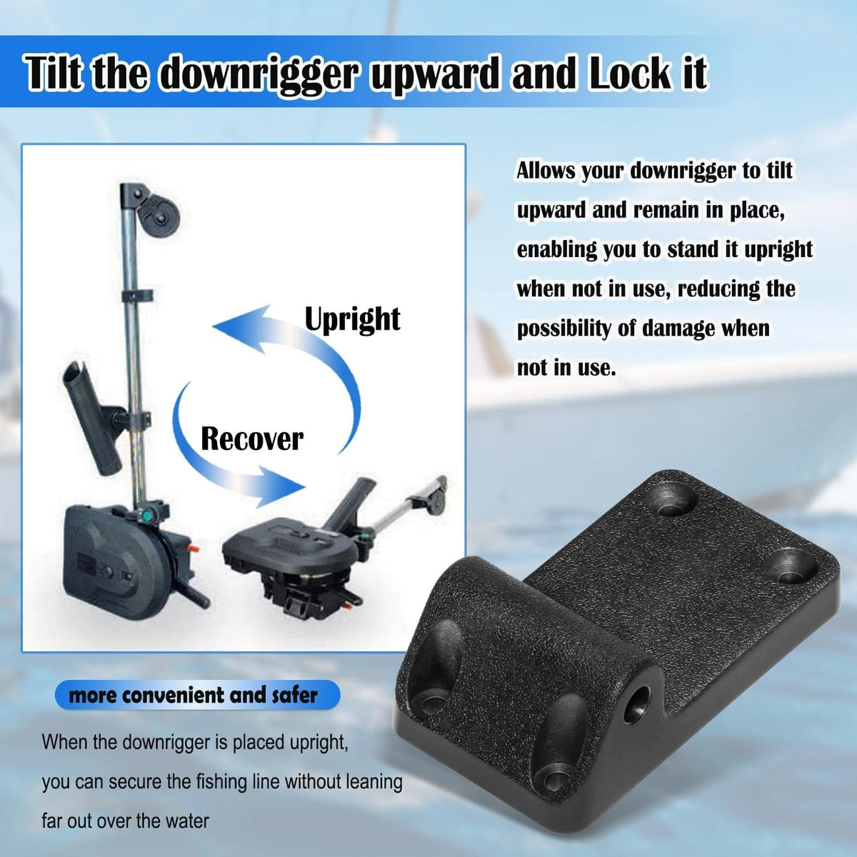 Tilt-up Mounting Bracket for Scotty Downrigger 1080, 1090, 1116