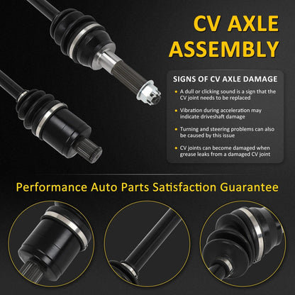 2X Rear CV Axles for Polaris Ranger Crew RZR XP 4 1000 (2017–2018)