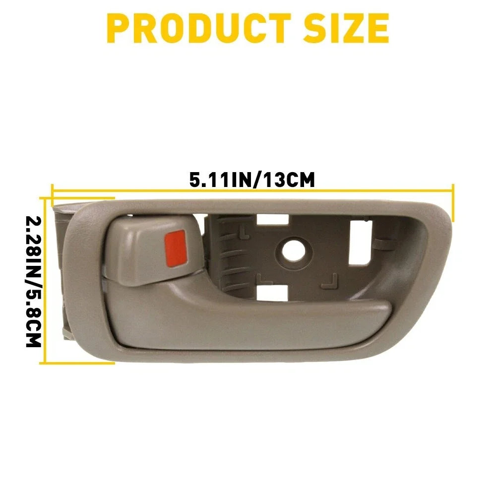 Set of 4 Door Handles for Toyota Camry (2002–2006) Beige Plastic