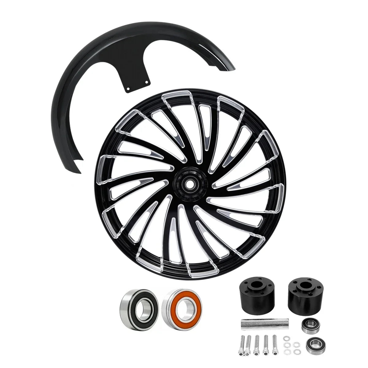 26" Front Wheel Rim for Harley Road Glide (2008–2025) Dual Disc Hub, Fender