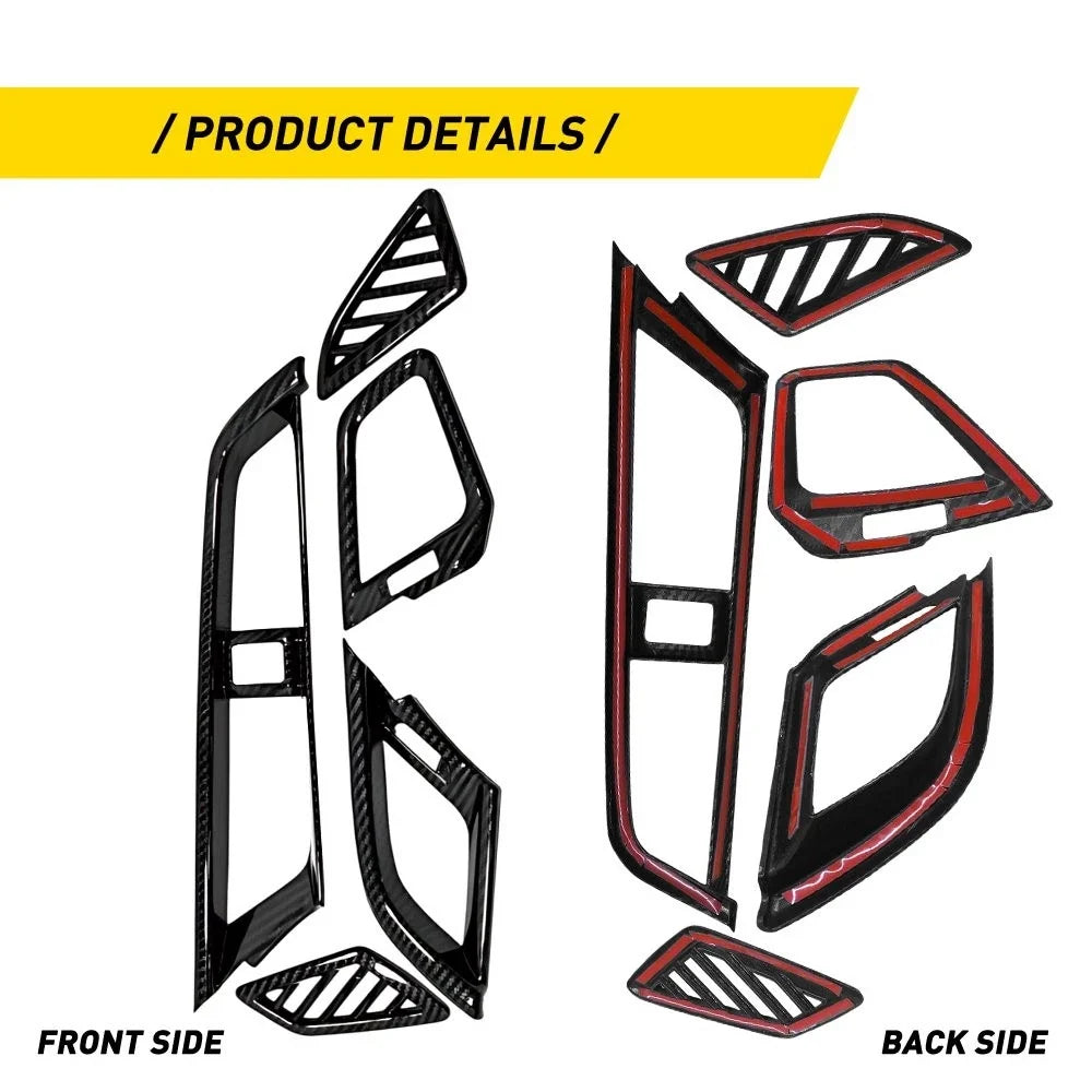 Carbon Fiber ABS Dashboard Air Vent Cover for Honda Civic (2016–2020)