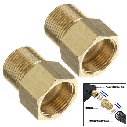 2X Quick Pressure Washer M22 15mm Male to M22 14mm Female Fitting