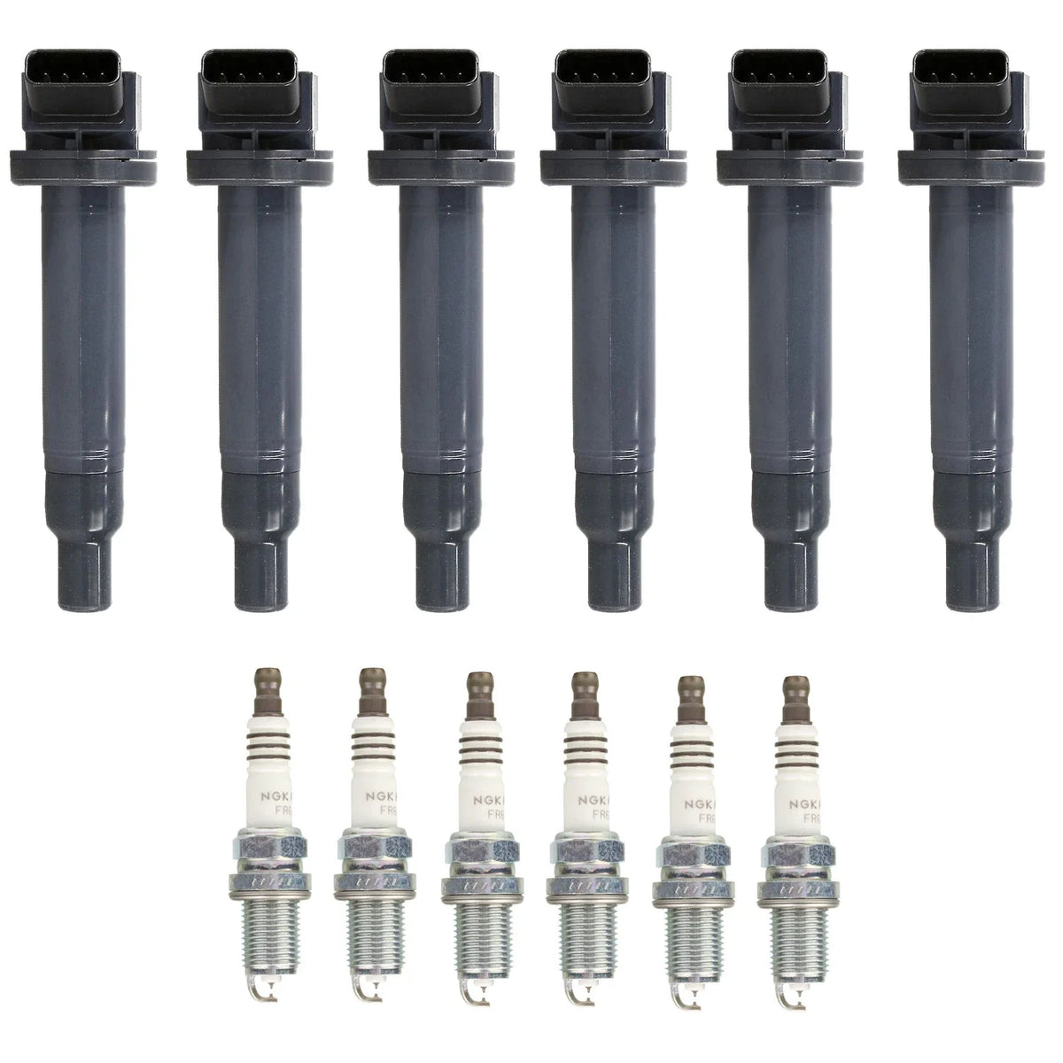 Set of 6 Ignition Coils & NGK Ruthenium Spark Plugs for Avalon Highlander