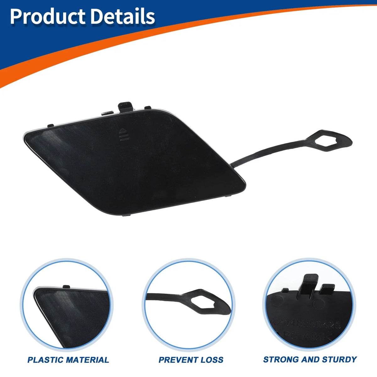Tow Hook Cover for Mercedes-Benz W204 (2007–2014) No.A2048850426 Unpainted