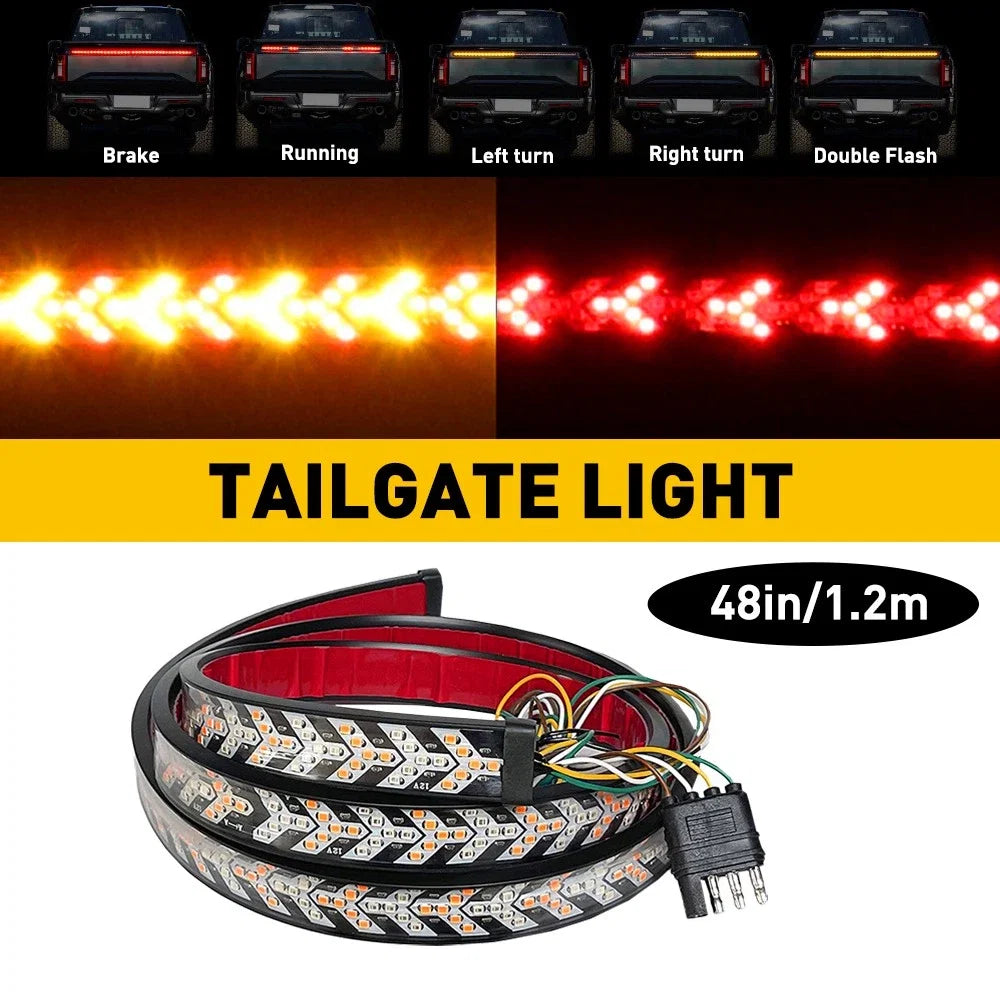 48" Tailgate Strip Sequential LED Brake Signal Light Bar for Trucks