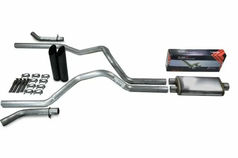 2.5" Dual Exhaust Kit for Dodge Ram 1500 (2019–2025) - Flow II Black Tips