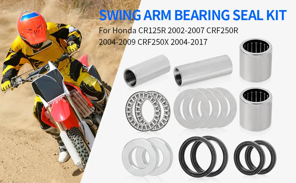 Swing Arm Bearing Seal Rebuild Kit for Honda CRF250R (2004–2009)