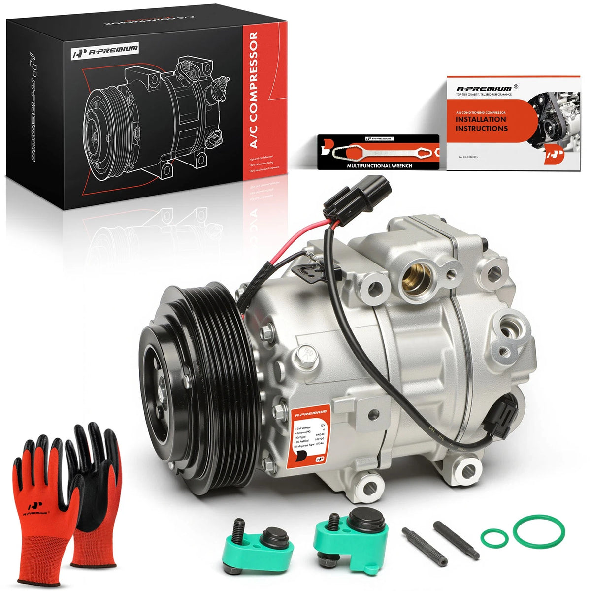 A/C Compressor with Clutch for Kia Sorento (2019–2020) 141717NC, 977001C6400, 97701C6400R