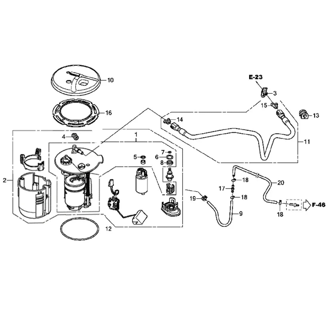 Fuel Pump & Oil Filter for Honda Rancher 420, Foreman Rubicon 500, 520 (2014–2024)