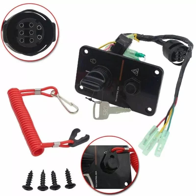 Ignition Key Switch Panel for Yamaha Outboard (704-82570-12-00, 704-82570-13-00)