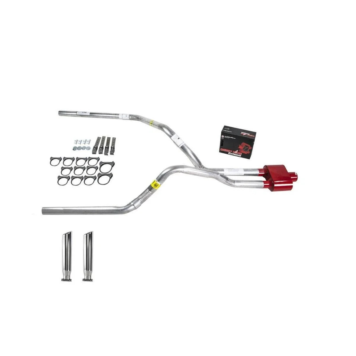 Dual Exhaust 2.5" Pipe for Ram (2007–2008) - Cherry Bomb Extreme RC Tip