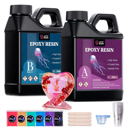 2 Part Resin and Hardener for Bubble Free & Crystal Clear Finish