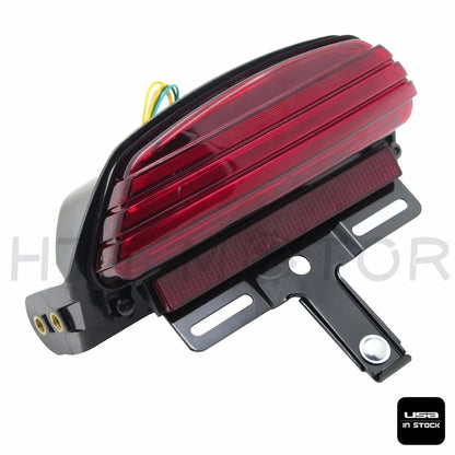 Tri-Bar LED Fender Turn Signal Tail Light Bracket for Harley Softail FXST (2006)