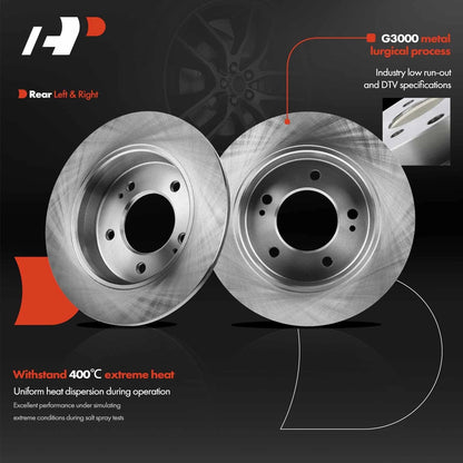 Rear Disc Brake Rotors for Hyundai Elantra GT (2011–2020) Kia Forte Soul