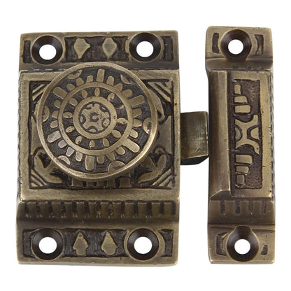 Set of 2 Solid Brass Cabinet Hinges 2 1/8" x 2 1/4" x 1 1/4"