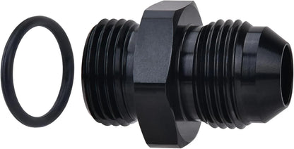 2-Piece 6AN Flare to 6AN ORB Male Fitting for Engine Oil Transfer Lines