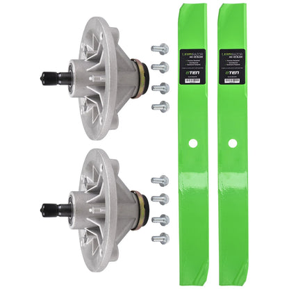 Deck Spindle & Mower Blade Kit for Hayter RZT420H (117-7439, 121-0751, 106-2247-03)