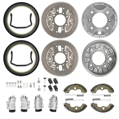 Front Brake Drum Wheel Cylinder Plate Kit for Honda FourTrax Foreman TRX400 (1995–2004)
