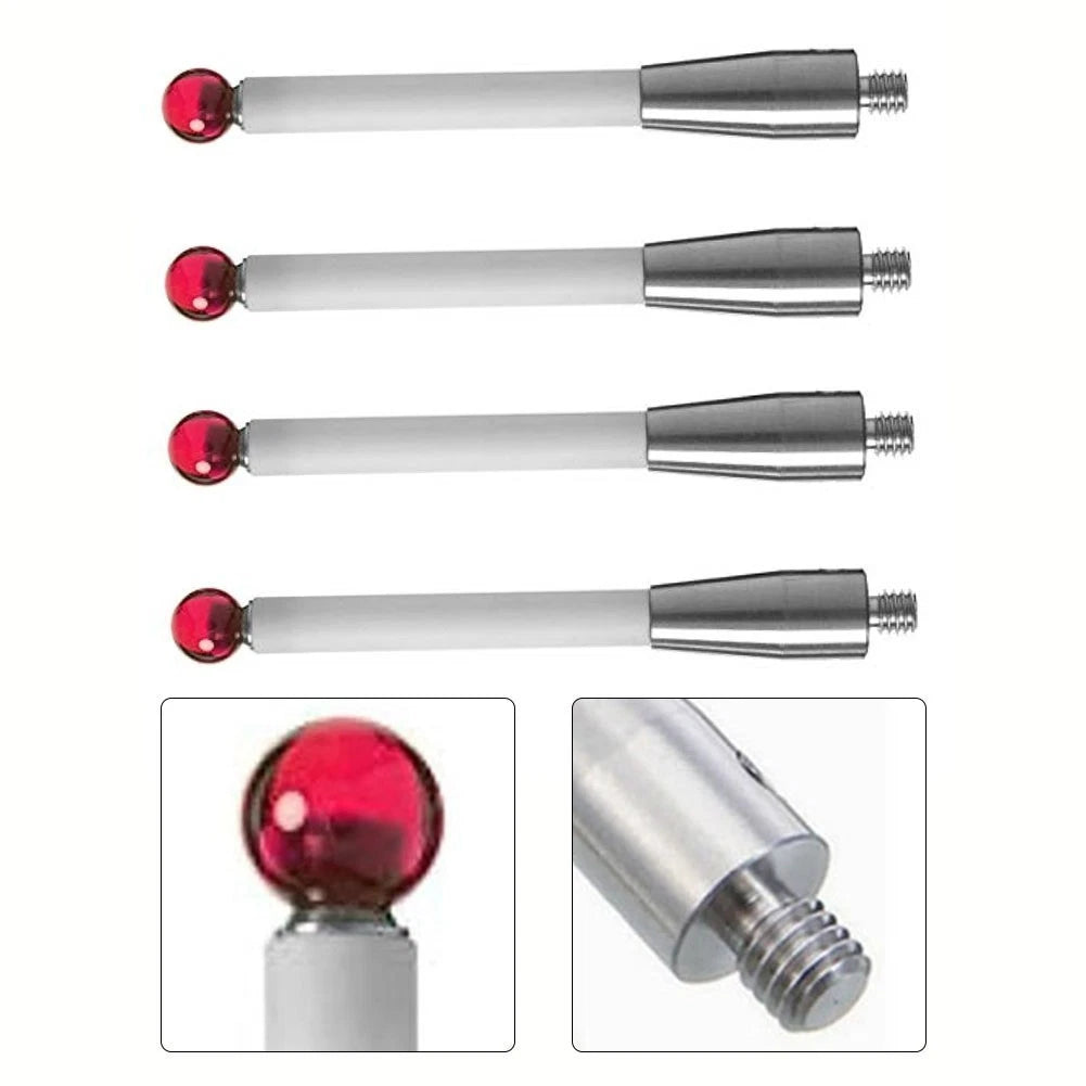 Set of 4 OMP40-2 Renishaw CMM Probe Stylus 50mm Ceramic Stem 6mm Ball