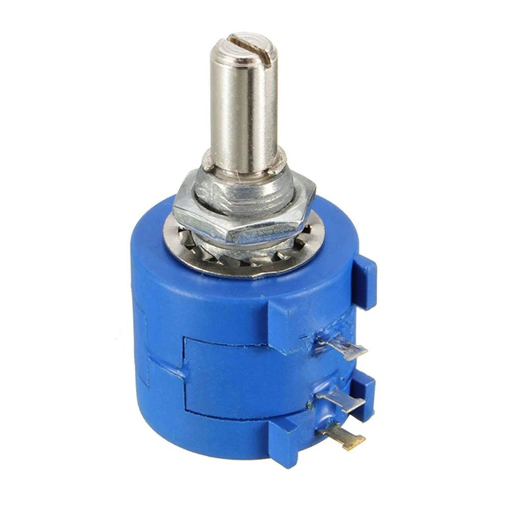 5X 10K Ohm Rotary Potentiometer Wirewound Precision 10 Turn for Automotive