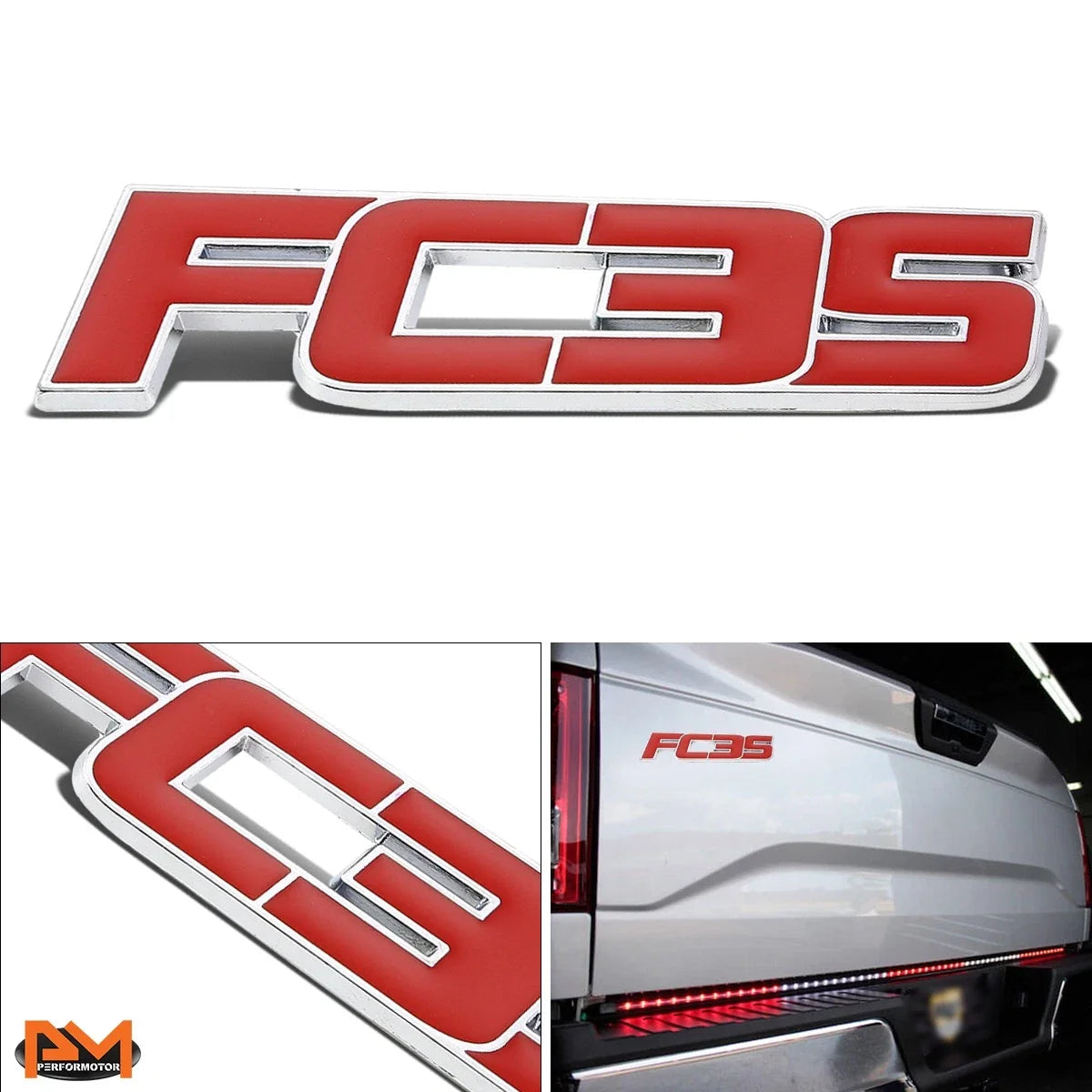 Polished Metal 3D Decal Red Emblem for Mazda RX-7 (1985–1991)