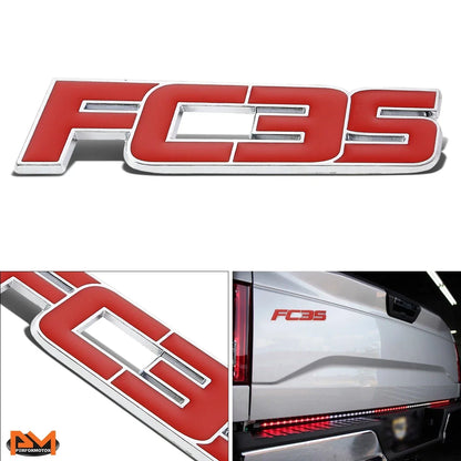 Polished Metal 3D Decal Red Emblem for Mazda RX-7 (1985–1991)