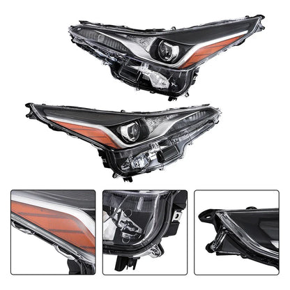 Set of 2 Projector Headlight Assemblies for Toyota Prius (2019–2022)