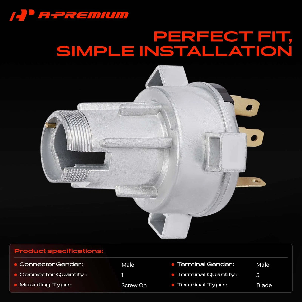 Ignition Starter Switch for Chevy Malibu Impala Camaro Corvette Buick (1116672, 1116674, 1116685, 1116687, 1116700, 1116710, 1S6146)
