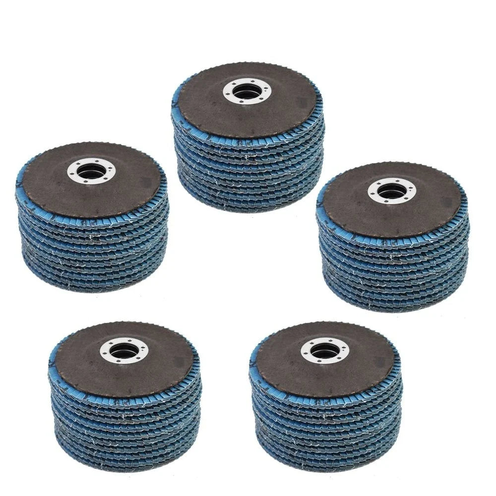 Set of 50 Zirconia Flap Discs for Sanding Grinding (4-1/2" x 7/8")