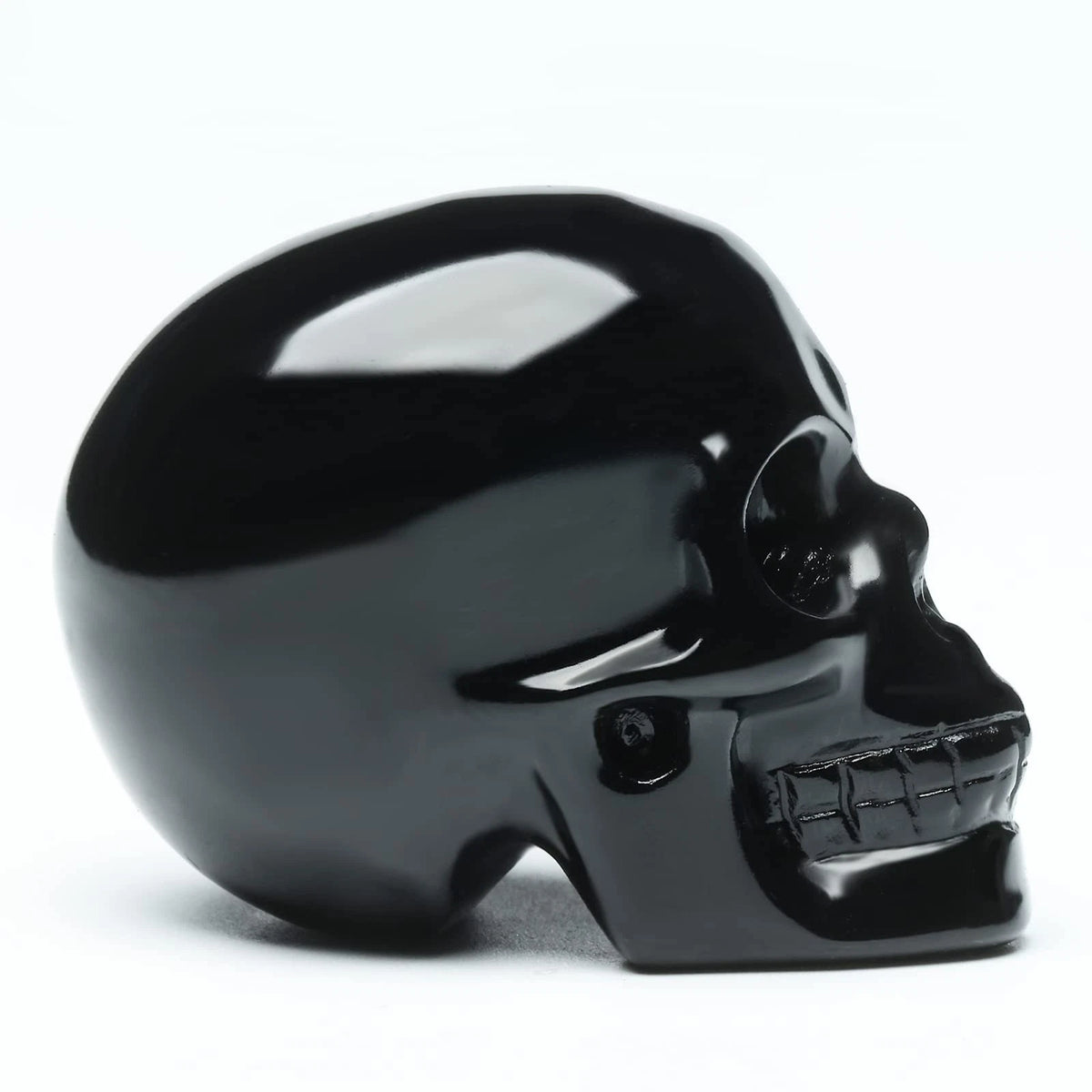 2" Natural Black Obsidian Crystal Skull Head for Universal Use